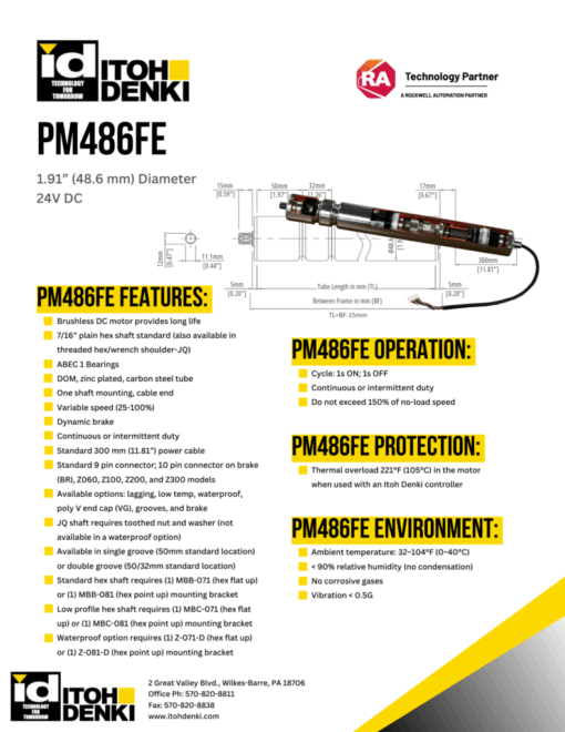 Con Lăn Điện PM486FE